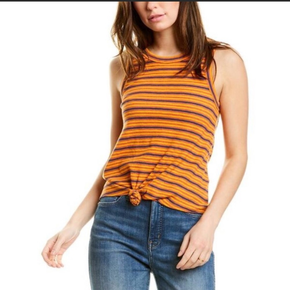 Madewell Audio Knot-front Striped Tank - Picture 2 of 2